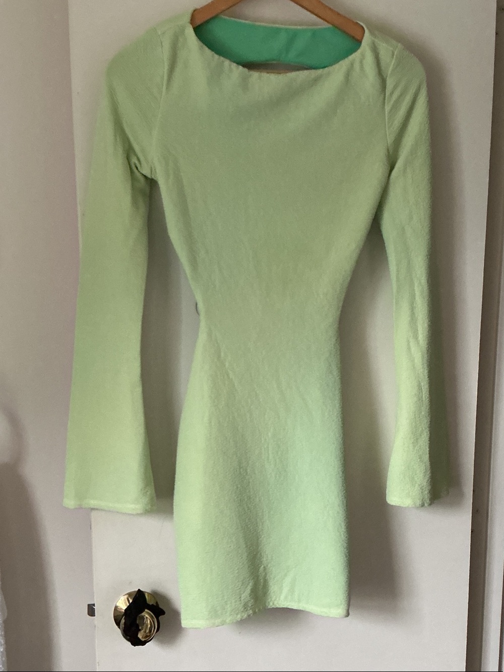 CAMILA COELHO Light Green Long Sleeve Bodycon Dress -